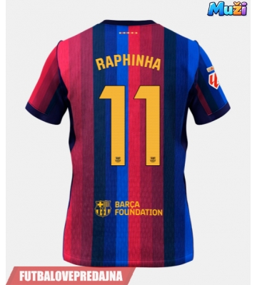Lacne Muži Futbalové dres Barcelona Raphinha Belloli #11 2026-27 Krátky Rukáv - Domáci